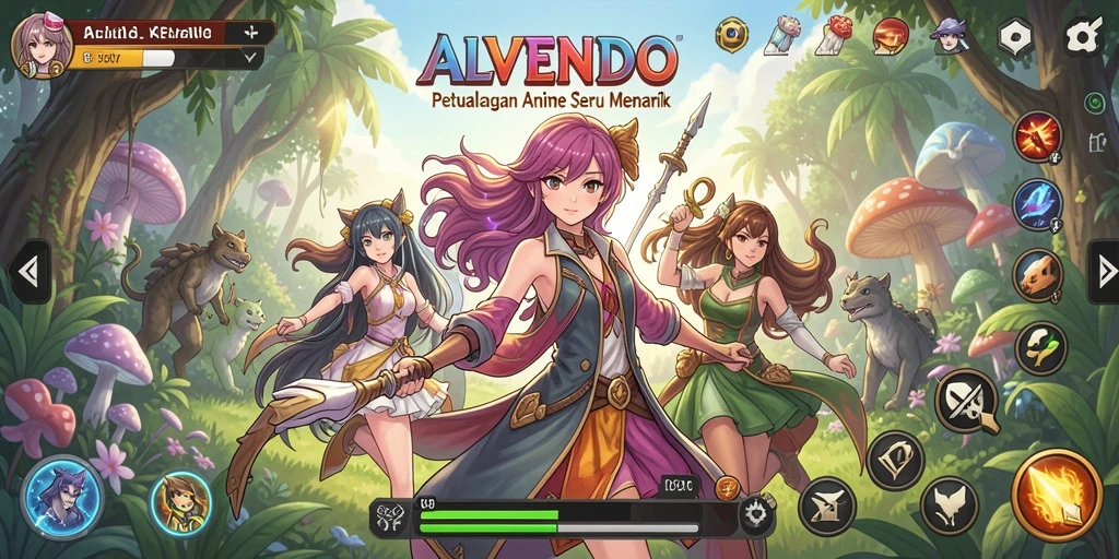 Screenshot ALVENDO menampilkan aksi seru dalam gameplay Anime.