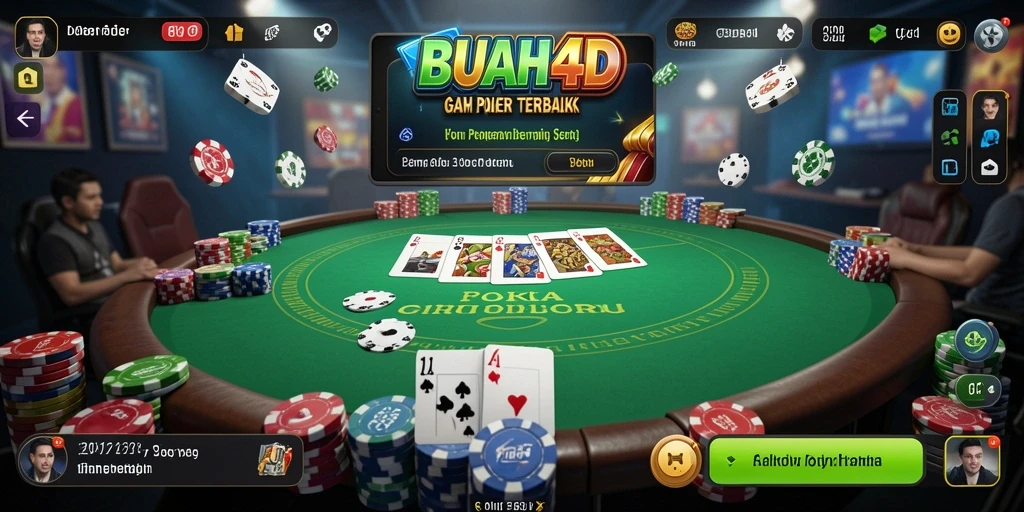 Tampilan gameplay Poker yang seru di BUAH4D.