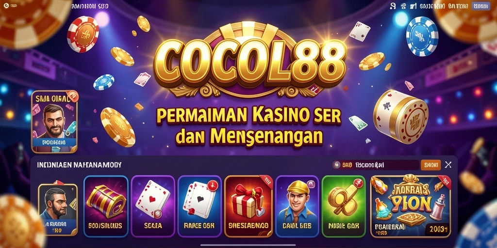 Menampilkan gameplay Kasino yang mendebarkan di COCOL88.