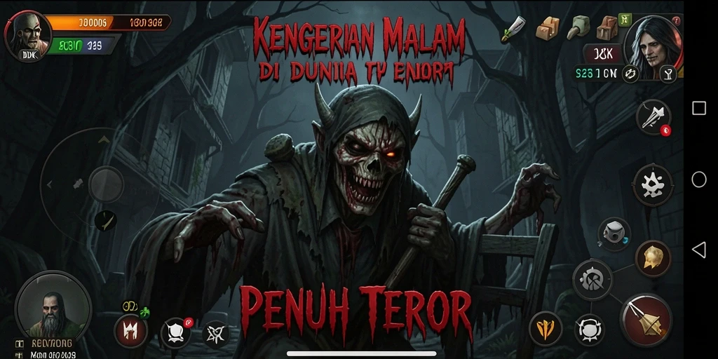 Tampilan gameplay DKK yang menakutkan dan mendebarkan.