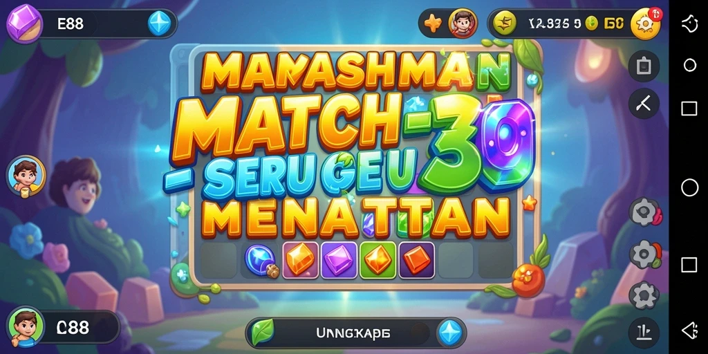 Gameplay seru E88 dengan tantangan Match-3 yang menarik.