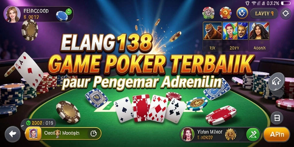 Tampilan gameplay ELANG138 yang menarik dan mendebarkan di meja poker.