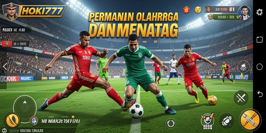 Tampilan gameplay HOKI777 yang menarik dengan aksi olahraga yang seru.