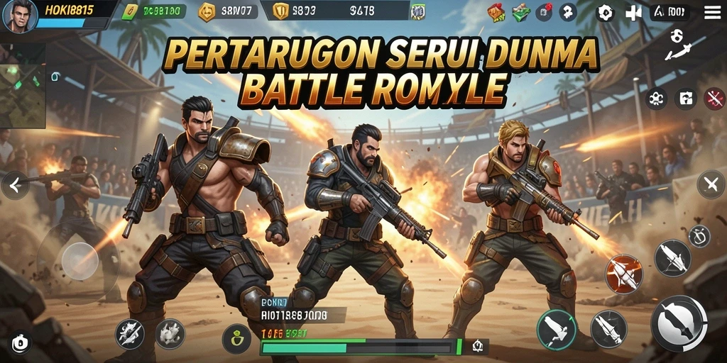 Gameplay HOKI8815 yang menegangkan dalam aksi Battle Royale.
