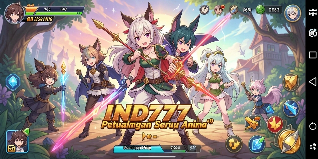 Tangkapan layar menunjukkan pertarungan seru di dunia Anime.