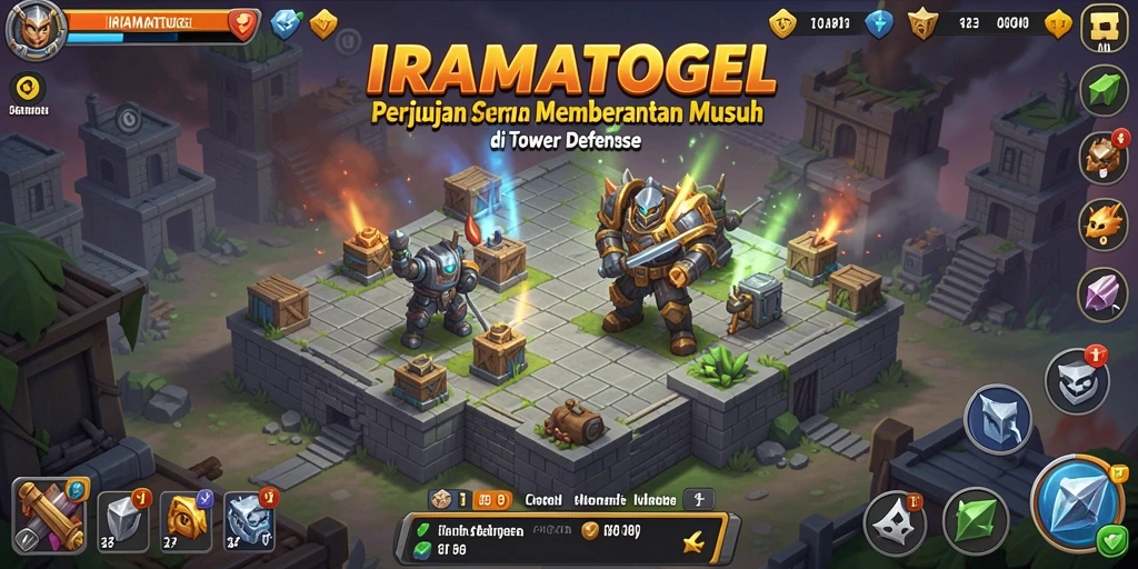 Tampak seru dari gambar permainan Tower Defense di IRAMATOGEL.