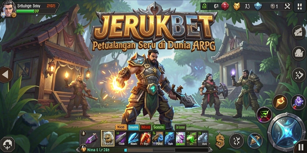 Tampilan gameplay seru di dunia ARPG JERUKBET yang mengasyikkan.