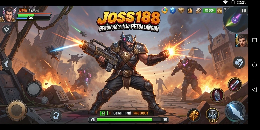 Tampilan gameplay seru dan mendebarkan dari JOSS188 yang penuh aksi.