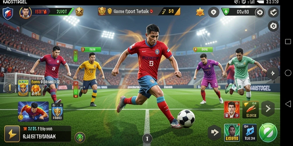 Tampilan gameplay seru dari KAOSTOGEL yang penuh aksi olahraga.