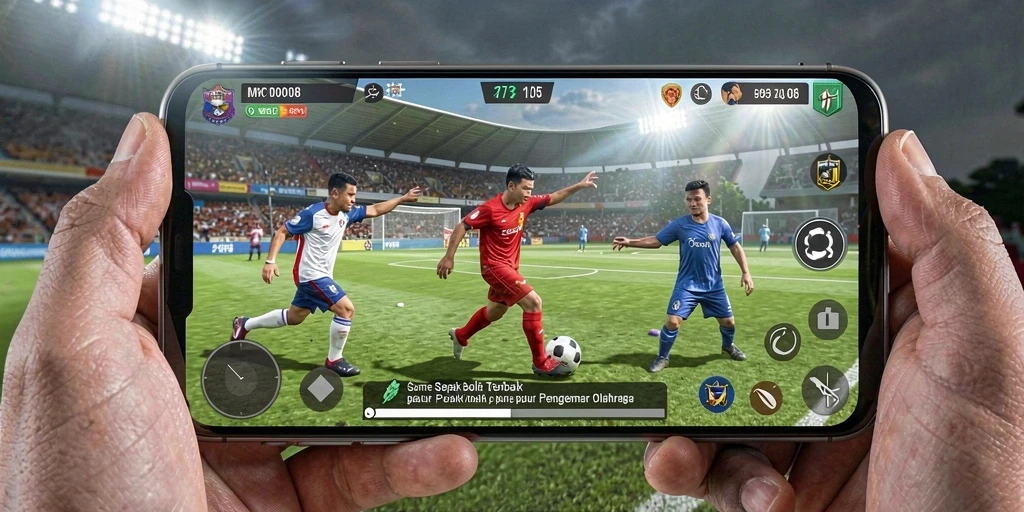 Tampilan menarik dari gameplay sepak bola di MPO08.