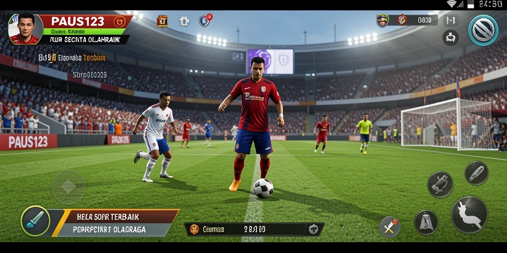 Gameplay sepak bola yang mendebarkan dalam PAUS123.
