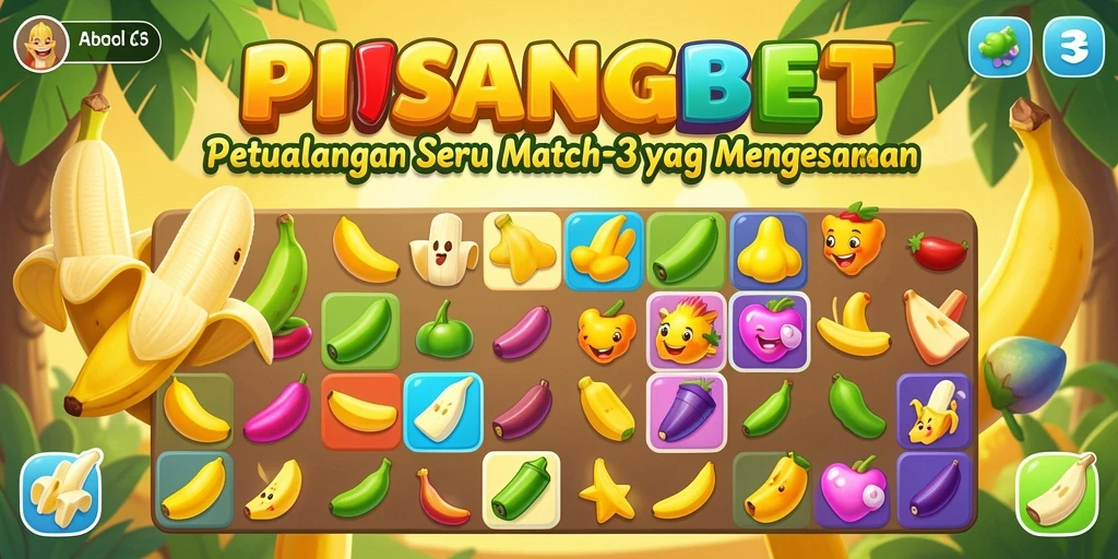 Tangkapan layar menunjukkan serunya gameplay Match-3 PISANGBET.