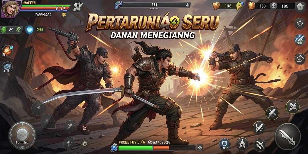 Screenshot gameplay menampilkan pertarungan aksi seru di PROBET88.