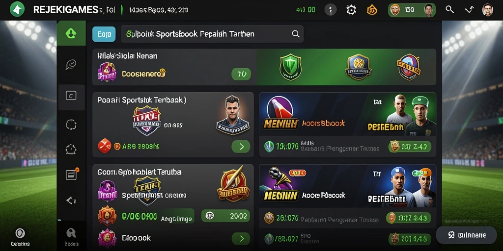Tampilan gameplay menarik dari REJEKIGAMES dengan fitur taruhan olahraga.