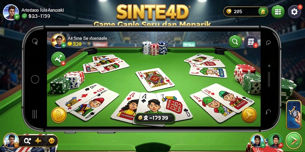Tampilan gameplay Gaple yang mengasyikkan dan interaktif.