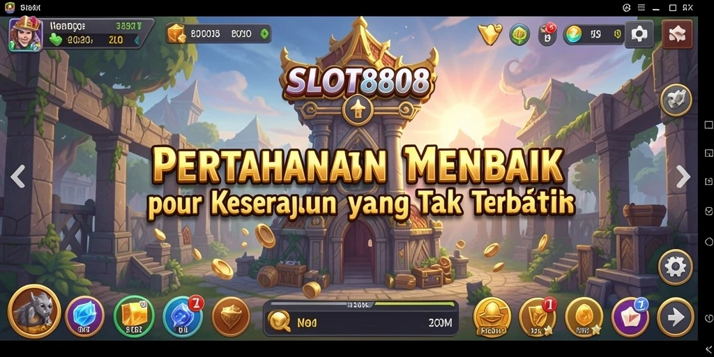 Screenshot gameplay Tower Defense yang menarik dalam SLOT8808.