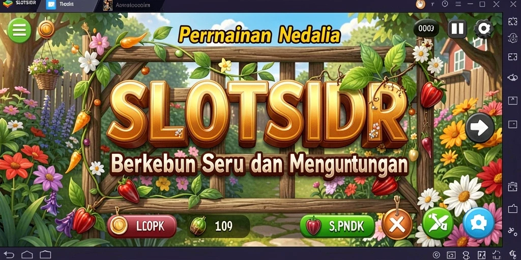 Tampilan gameplay SLOTSIDR menampilkan lahan pertanian yang indah dan rapi.