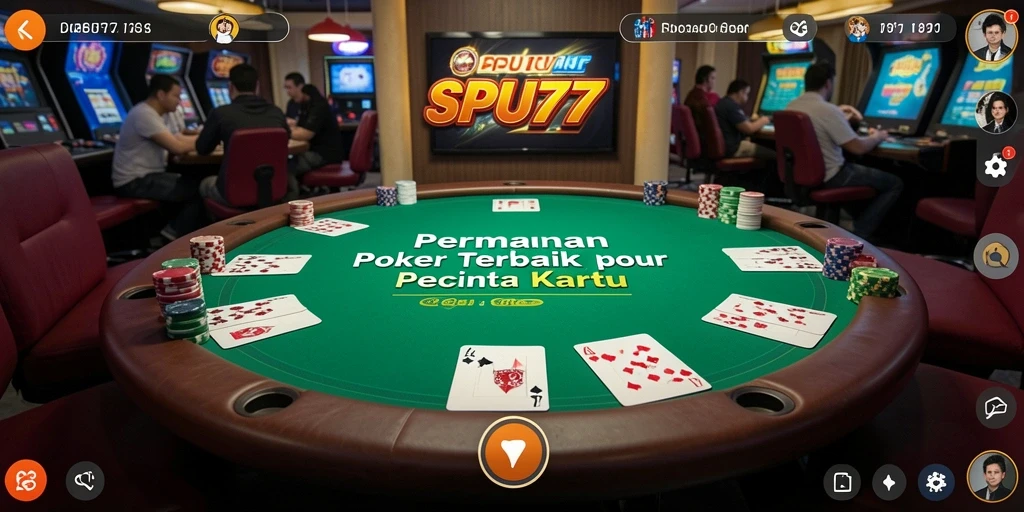 Tampilan gameplay seru dari SPBU77 permainan Poker.