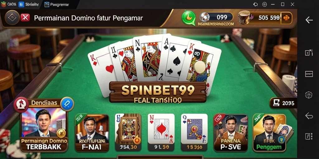 Tampilan gameplay Domino yang menarik dalam SPINBET99.